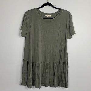 Truly madly deeply green peplum tee shirt